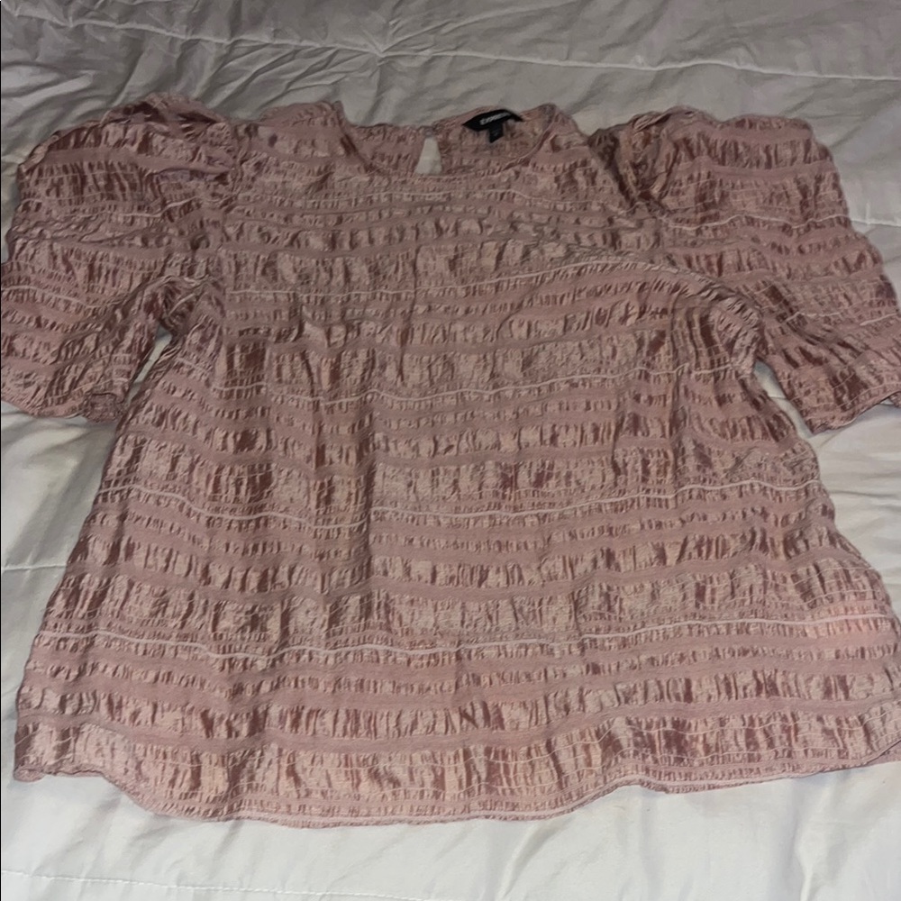 Elegant Pink Ruffled Women's Top
